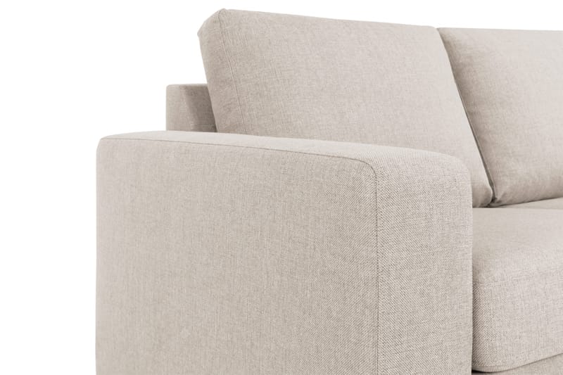 Crazy 3-sits Högervänd L-formad Schäslongsoffa i Tyg - Beige - Möbler - Soffa - Divansoffa & schäslongsoffa