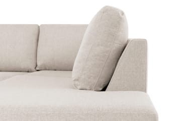 Crazy 3-sits Högervänd L-formad Schäslongsoffa i Tyg - Beige - Möbler - Soffa - Divansoffa & schäslongsoffa