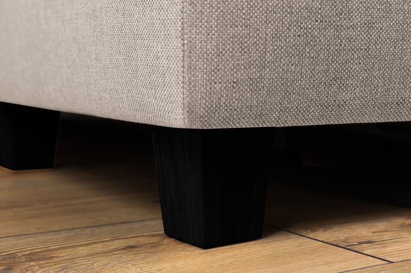 Crazy 3-sits Högervänd L-formad Schäslongsoffa i Tyg - Beige - Möbler - Soffa - Divansoffa & schäslongsoffa