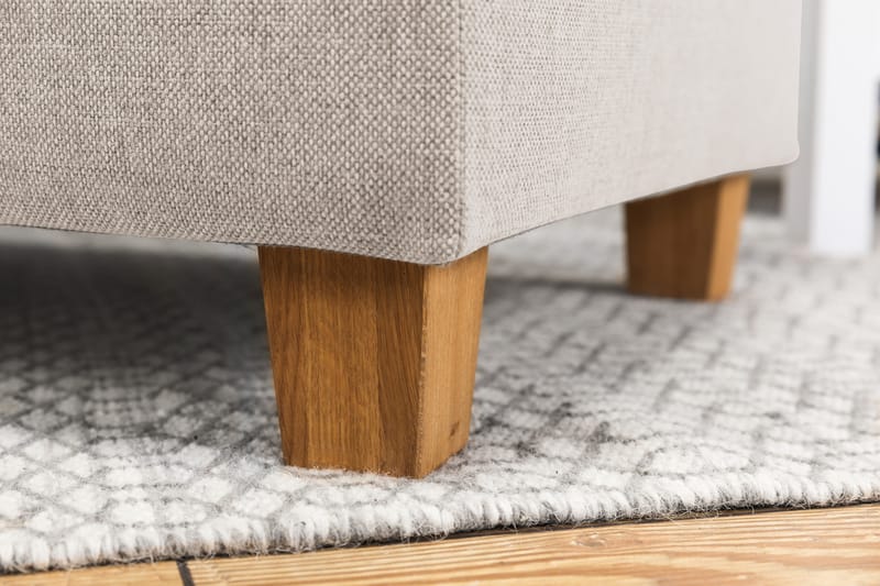 Crazy 3-sits Högervänd L-formad Schäslongsoffa i Tyg - Beige - Möbler - Soffa - Divansoffa & schäslongsoffa