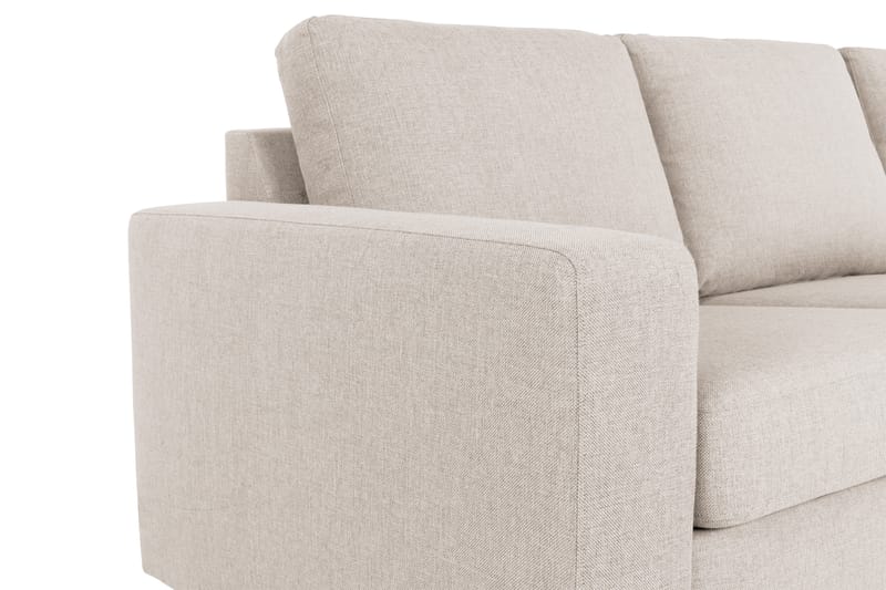 Crazy 3-sits Högervänd L-formad Schäslongsoffa i Tyg - Beige - Möbler - Soffa - Divansoffa & schäslongsoffa