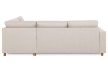 Crazy 3-sits Högervänd L-formad Schäslongsoffa i Tyg - Beige - Möbler - Soffa - Divansoffa & schäslongsoffa