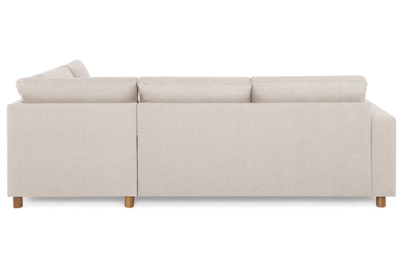 Crazy 3-sits Högervänd L-formad Schäslongsoffa i Tyg - Beige - Möbler - Soffa - Divansoffa & schäslongsoffa