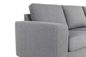 Crazy 3-sits Högervänd L-formad Schäslongsoffa i Tyg - Grå - Möbler - Soffa - Divansoffa & schäslongsoffa - 2 sits soffa med divan
