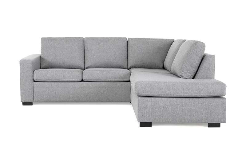 Crazy 3-sits Högervänd L-formad Schäslongsoffa i Tyg - Grå - Möbler - Soffa - Divansoffa & schäslongsoffa - 2 sits soffa med divan