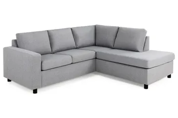 Crazy 3-sits Högervänd L-formad Schäslongsoffa i Tyg - Grå - Möbler - Soffa - Divansoffa & schäslongsoffa - 2 sits soffa med divan