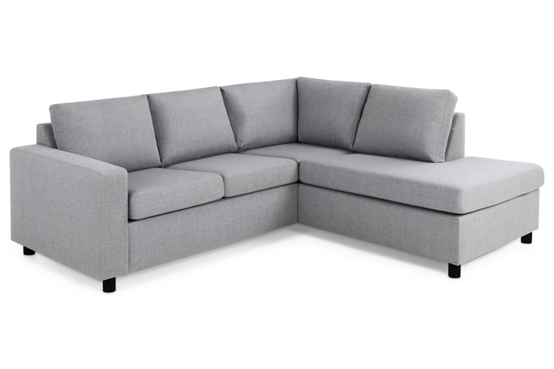 Crazy 3-sits Högervänd L-formad Schäslongsoffa i Tyg - Grå - Möbler - Soffa - Divansoffa & schäslongsoffa - 2 sits soffa med divan