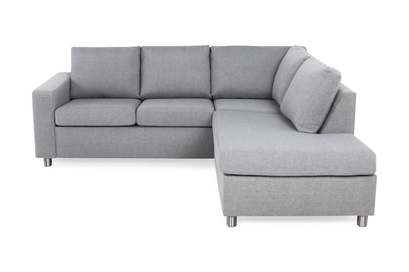 Crazy 3-sits Högervänd L-formad Schäslongsoffa i Tyg - Grå - Möbler - Soffa - Divansoffa & schäslongsoffa - 2 sits soffa med divan