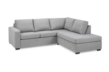 Crazy 3-sits Högervänd L-formad Schäslongsoffa i Tyg - Grå - Möbler - Soffa - Divansoffa & schäslongsoffa - 2 sits soffa med divan