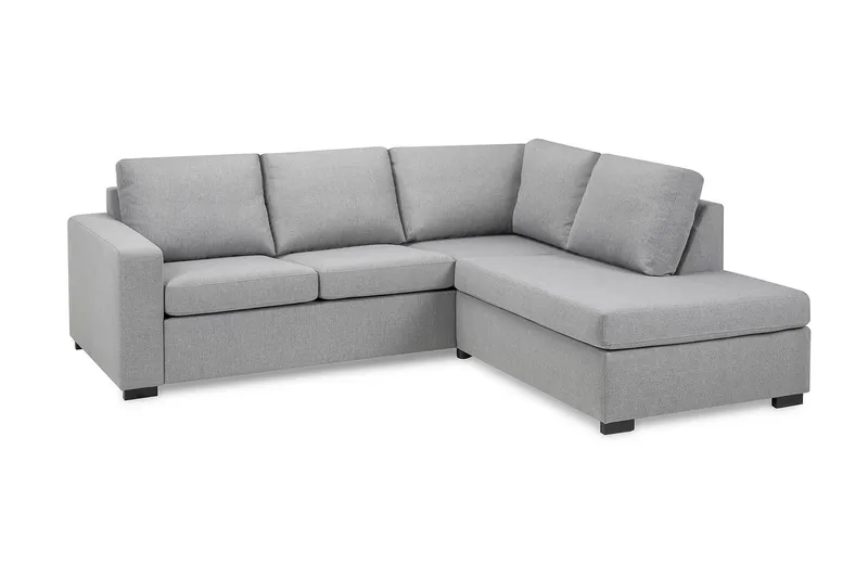 Crazy 3-sits Högervänd L-formad Schäslongsoffa i Tyg - Grå - Möbler - Soffa - Divansoffa & schäslongsoffa - 2 sits soffa med divan