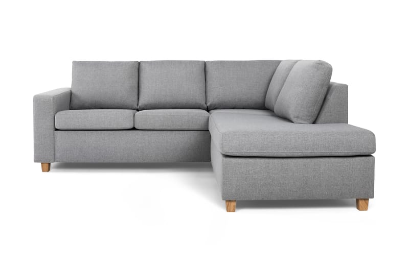 Crazy 3-sits Högervänd L-formad Schäslongsoffa i Tyg - Grå - Möbler - Soffa - Divansoffa & schäslongsoffa - 2 sits soffa med divan