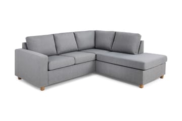 Crazy 3-sits Högervänd L-formad Schäslongsoffa i Tyg - Grå - Möbler - Soffa - Divansoffa & schäslongsoffa - 2 sits soffa med divan