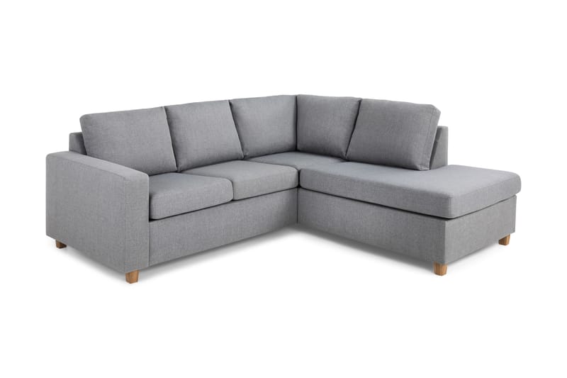 Crazy 3-sits Högervänd L-formad Schäslongsoffa i Tyg - Grå - Möbler - Soffa - Divansoffa & schäslongsoffa - 2 sits soffa med divan