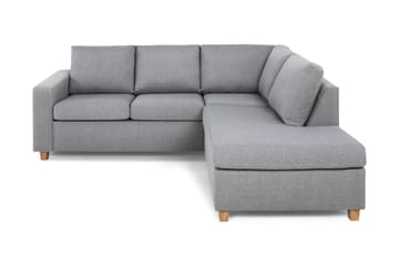 Crazy 3-sits Högervänd L-formad Schäslongsoffa i Tyg - Grå - Möbler - Soffa - Divansoffa & schäslongsoffa - 2 sits soffa med divan