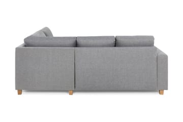 Crazy 3-sits Högervänd L-formad Schäslongsoffa i Tyg - Grå - Möbler - Soffa - Divansoffa & schäslongsoffa - 2 sits soffa med divan