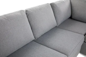 Crazy 3-sits Högervänd L-formad Schäslongsoffa i Tyg - Grå - Möbler - Soffa - Divansoffa & schäslongsoffa - 2 sits soffa med divan