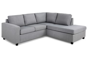 Crazy 3-sits Högervänd L-formad Schäslongsoffa i Tyg - Grå - Möbler - Soffa - Divansoffa & schäslongsoffa - 2 sits soffa med divan