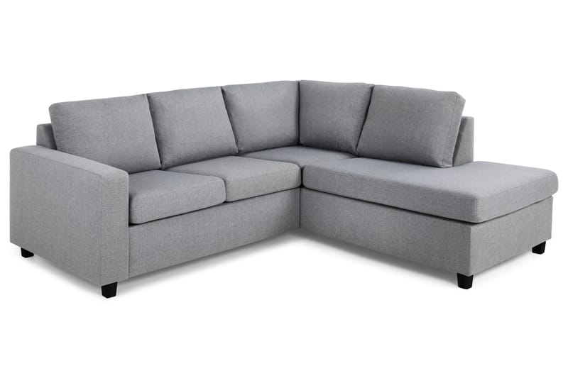 Crazy 3-sits Högervänd L-formad Schäslongsoffa i Tyg - Grå - Möbler - Soffa - Divansoffa & schäslongsoffa - 2 sits soffa med divan