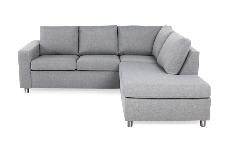 Crazy 3-sits Högervänd L-formad Schäslongsoffa i Tyg - Grå - Möbler - Soffa - Divansoffa & schäslongsoffa - 2 sits soffa med divan