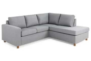 Crazy 3-sits Högervänd L-formad Schäslongsoffa i Tyg - Grå - Möbler - Soffa - Divansoffa & schäslongsoffa - 2 sits soffa med divan