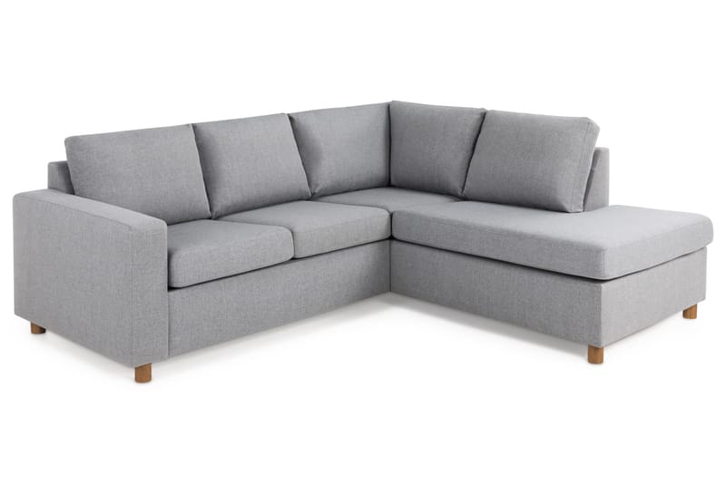 Crazy 3-sits Högervänd L-formad Schäslongsoffa i Tyg - Grå - Möbler - Soffa - Divansoffa & schäslongsoffa - 2 sits soffa med divan