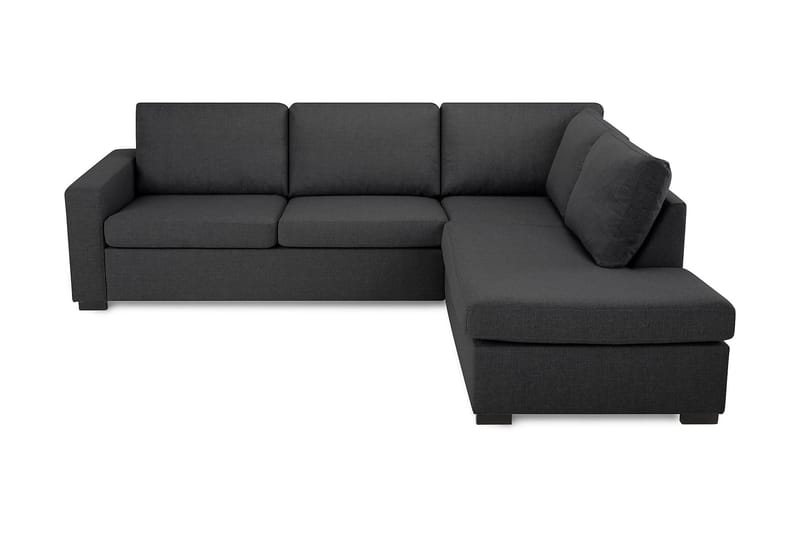 Crazy 3-sits Högervänd L-formad Schäslongsoffa i Tyg - Mörkgrå - Möbler - Soffa - Divansoffa & schäslongsoffa