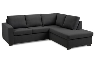 Crazy 3-sits Högervänd L-formad Schäslongsoffa i Tyg - Mörkgrå - Möbler - Soffa - Divansoffa & schäslongsoffa