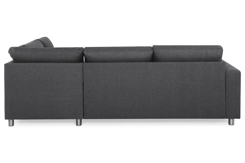 Crazy 3-sits Högervänd L-formad Schäslongsoffa i Tyg - Mörkgrå - Möbler - Soffa - Divansoffa & schäslongsoffa