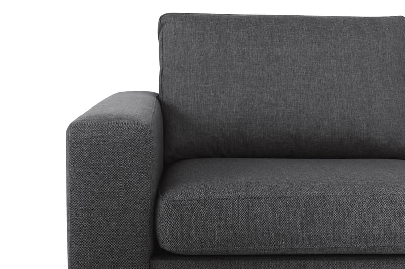Crazy 3-sits Högervänd L-formad Schäslongsoffa i Tyg - Mörkgrå - Möbler - Soffa - Divansoffa & schäslongsoffa