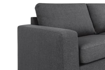 Crazy 3-sits Högervänd L-formad Schäslongsoffa i Tyg - Mörkgrå - Möbler - Soffa - Divansoffa & schäslongsoffa