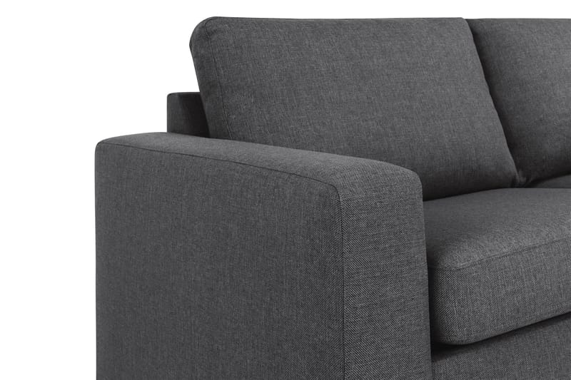 Crazy 3-sits Högervänd L-formad Schäslongsoffa i Tyg - Mörkgrå - Möbler - Soffa - Divansoffa & schäslongsoffa