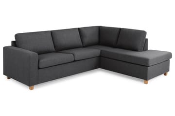 Crazy 3-sits Högervänd L-formad Schäslongsoffa i Tyg - Mörkgrå - Möbler - Soffa - Divansoffa & schäslongsoffa