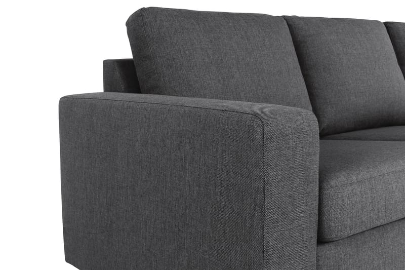 Crazy 3-sits Högervänd L-formad Schäslongsoffa i Tyg - Mörkgrå - Möbler - Soffa - Divansoffa & schäslongsoffa