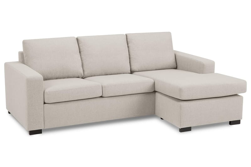 Crazy 3-sits Vändbar L-formad Divansoffa i Tyg - Beige - Möbler - Soffa - Divansoffa & schäslongsoffa - 3 sits soffa med divan