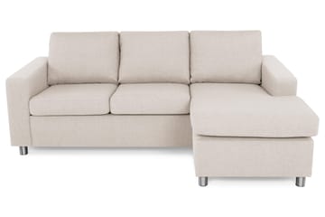 Crazy 3-sits Vändbar L-formad Divansoffa i Tyg - Beige - Möbler - Soffa - Divansoffa & schäslongsoffa - 3 sits soffa med divan
