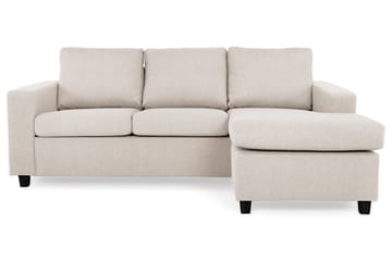 Crazy 3-sits Vändbar L-formad Divansoffa i Tyg - Beige - Möbler - Soffa - Divansoffa & schäslongsoffa - 3 sits soffa med divan