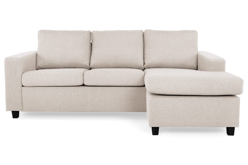 Crazy 3-sits Vändbar L-formad Divansoffa i Tyg - Beige - Möbler - Soffa - Divansoffa & schäslongsoffa - 3 sits soffa med divan