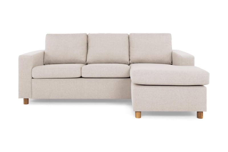 Crazy 3-sits Vändbar L-formad Divansoffa i Tyg - Beige - Möbler - Soffa - Divansoffa & schäslongsoffa - 3 sits soffa med divan