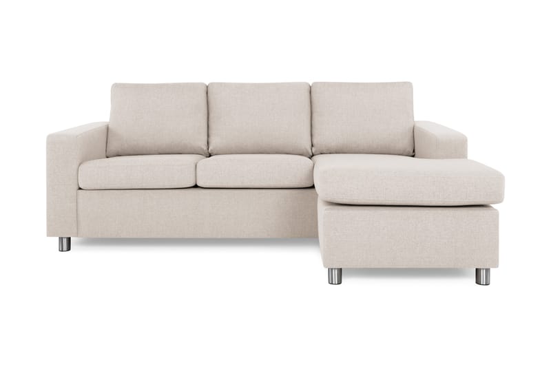 Crazy 3-sits Vändbar L-formad Divansoffa i Tyg - Beige - Möbler - Soffa - Divansoffa & schäslongsoffa - 3 sits soffa med divan