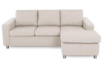 Crazy 3-sits Vändbar L-formad Divansoffa i Tyg - Beige - Möbler - Soffa - Divansoffa & schäslongsoffa - 3 sits soffa med divan