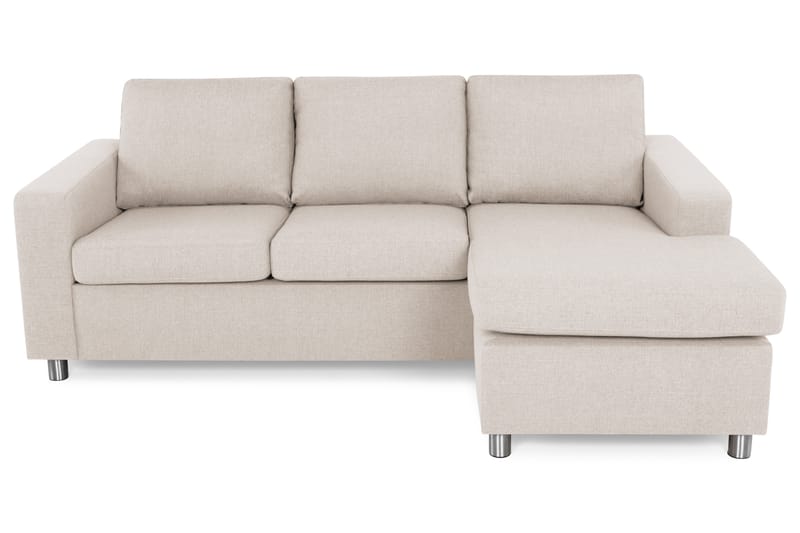 Crazy 3-sits Vändbar L-formad Divansoffa i Tyg - Beige - Möbler - Soffa - Divansoffa & schäslongsoffa - 3 sits soffa med divan