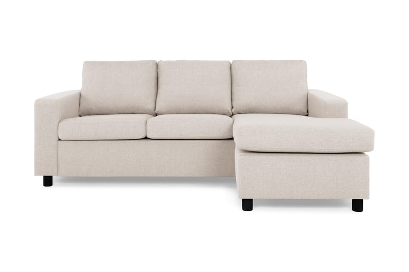 Crazy 3-sits Vändbar L-formad Divansoffa i Tyg - Beige - Möbler - Soffa - Divansoffa & schäslongsoffa - 3 sits soffa med divan