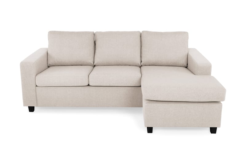 Crazy 3-sits Vändbar L-formad Divansoffa i Tyg - Beige - Möbler - Soffa - Divansoffa & schäslongsoffa - 3 sits soffa med divan