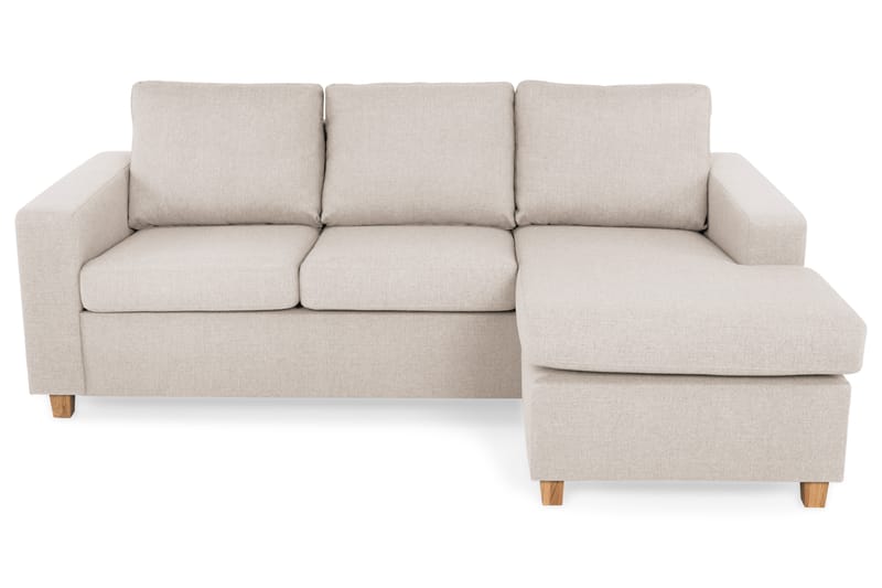 Crazy 3-sits Vändbar L-formad Divansoffa i Tyg - Beige - Möbler - Soffa - Divansoffa & schäslongsoffa - 3 sits soffa med divan