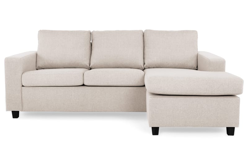 Crazy 3-sits Vändbar L-formad Divansoffa i Tyg - Beige - Möbler - Soffa - Divansoffa & schäslongsoffa - 3 sits soffa med divan