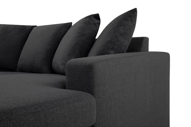 Crazy 3-sits Vändbar L-formad Divansoffa i Tyg inkl Kuvertkuddar - Mörkgrå - Möbler - Soffa - Divansoffa & schäslongsoffa - 3 sits soffa med divan