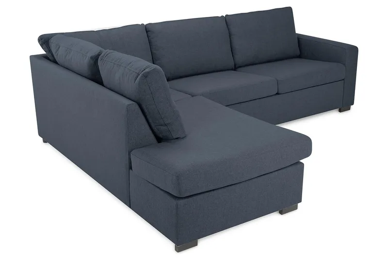Crazy 3-sits Vänstervänd L-formad Schäslongsoffa i Tyg - Blå - Möbler - Soffa - Divansoffa & schäslongsoffa - 3 sits soffa med divan