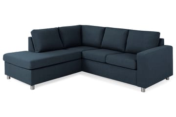 Crazy 3-sits Vänstervänd L-formad Schäslongsoffa i Tyg - Blå - Möbler - Soffa - Divansoffa & schäslongsoffa - 2 sits soffa med divan