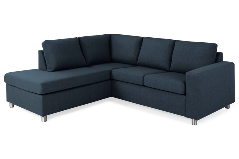 Crazy 3-sits Vänstervänd L-formad Schäslongsoffa i Tyg - Blå - Möbler - Soffa - Divansoffa & schäslongsoffa - 2 sits soffa med divan