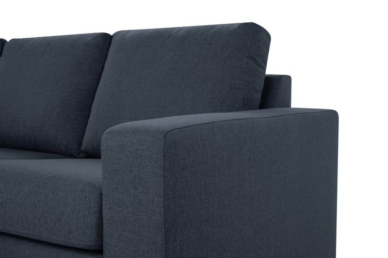 Crazy 3-sits Vänstervänd L-formad Schäslongsoffa i Tyg - Blå - Möbler - Soffa - Divansoffa & schäslongsoffa - 3 sits soffa med divan